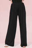 Versatile High Waist Loose Drape Wide Leg Trousers