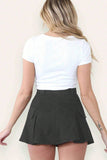 Vintage High Waist Faux Pockets A-Line Mini Skirt