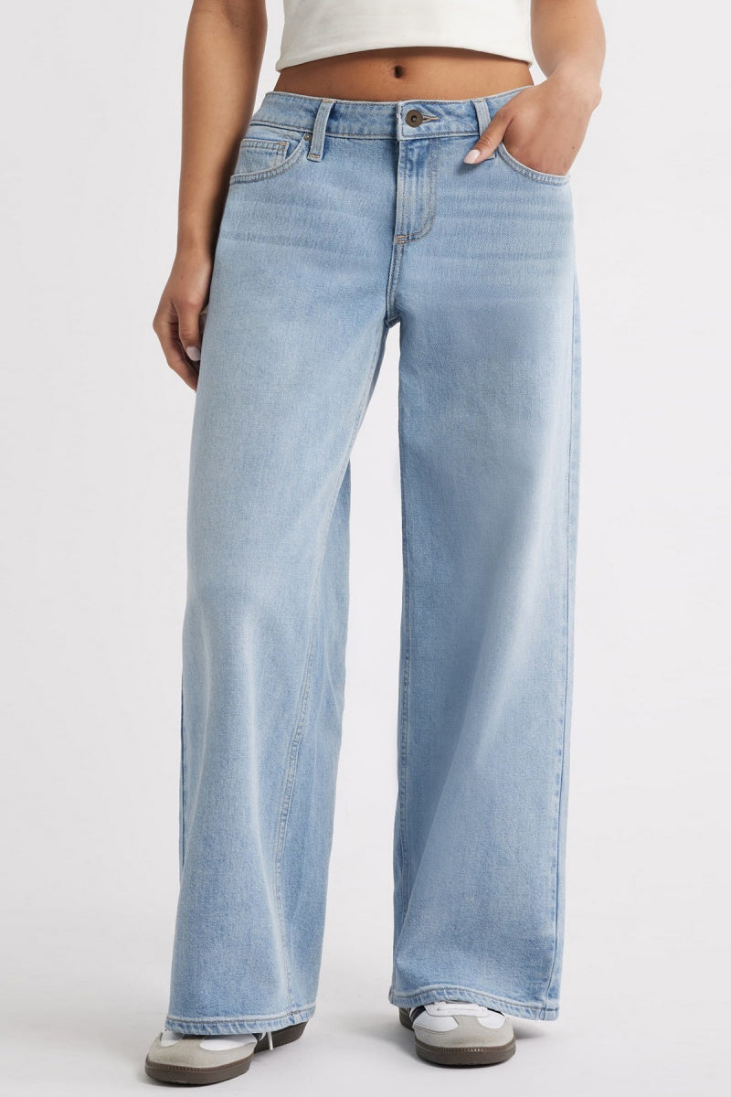 KATCH ME Low-Rise Stretch Multi-Pocket Wide Leg Jeans