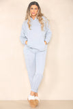 KATCH ME Grey Autumn Casual Sport Fleece Loose Hoodie & Elasticated Trousers Co-ord Co-ord 32.99