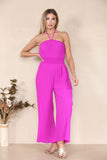 KATCH ME Women's Versatile Tie-Up Ruched Thin Waist Pleated Wide Leg Jumpsuit Jumpsuit 24.69