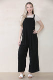 KATCH ME Women's Plain Casual Adjustable Strap Pocket Ruched Wide Leg Overalls Jumpsuit 27.60