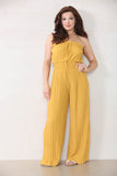 KATCH ME Women's Versatile Tie-Up Ruched Thin Waist Pleated Wide Leg Jumpsuit Jumpsuit 24.69