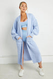 KATCH ME Blue Knitted Longline Cardigan Coat 20.99