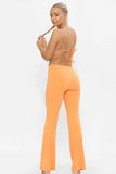 KATCH ME Orange Drawstring Open Back Crop Top & Wide Leg Pants Co-ord  23.99