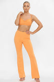 KATCH ME Orange Drawstring Open Back Crop Top & Wide Leg Pants Co-ord  23.99