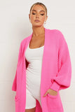 KATCH ME Pink Knitted Longline Cardigan Coat 20.99