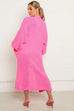 KATCH ME Pink Knitted Longline Cardigan Coat 20.99